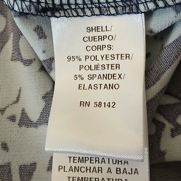 Maggy London Wrap Dress Size 6 Blue Floral Tie Waist Cap Sleeve Stretch - Picture 8 of 9